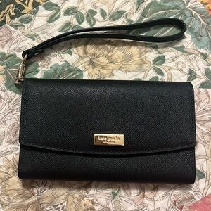 Kate Spade ♠️ black wristlet - holds phone, money, credit cards etc.